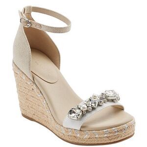 NWT Karl Lagerfeld Catalyna Jewel Embellished Espadrille Wedge Sandals size 11